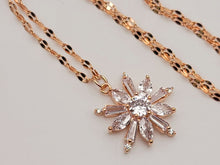 Load image into Gallery viewer, Gorgeous Sunflower Dainty Necklace - gift for her  Rose Gold Tone
