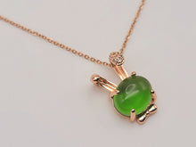 Load image into Gallery viewer, Jade Natural Bunny Necklace Gold Tone Necklace- Good Luck•Fortune (Powerful Necklace)
