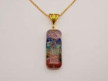 Load image into Gallery viewer, 7 Chakras Orgonite Necklace: Daily Necklace Orogonite Orgone necklace
