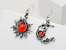 Load image into Gallery viewer, Handmade Carnelian Natural Drop Earrings , Moon &amp; Sun Earrings
