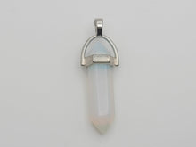 Load image into Gallery viewer, Opal Healing Crystal Point Necklace Gold tone Handmade
