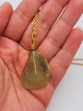 Load image into Gallery viewer, Raw Crystal Fluorite Stone Necklace Healing crystal Necklace
