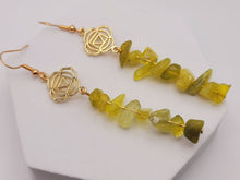 Load image into Gallery viewer, Handmade Dream Prehnite Natural Drop Earrings , Crystal  Earrings
