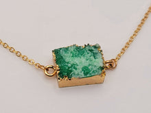 Load image into Gallery viewer, Dyed Natural crystal druzy crystal Minerals gem stone Necklace
