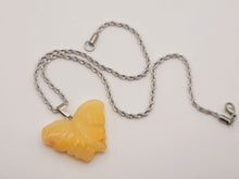 Load image into Gallery viewer, Choker Necklace Silver Tone Citrine Healing Crystal Butterfly
