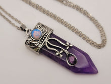 Load image into Gallery viewer, Natural Amethyst Point pendant necklace, natural Amethyst stone
