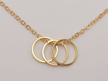 Load image into Gallery viewer, Circles Necklace, Dainty Gold circle, Karma Necklace, Eternity, Simple Open Circle,
