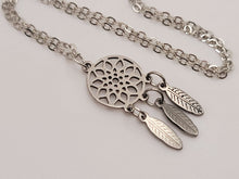 Load image into Gallery viewer, dainty Sleep Catcher necklace Minimalist Dream Catcher Necklace
