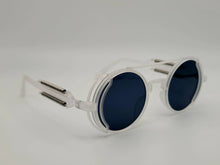 Load image into Gallery viewer, Steampunk Goggles Glasses Round Sunglasses Emo Retro Vintage White
