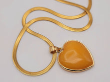 Load image into Gallery viewer, Genuine Natural Handmade Crystal Choker Necklace Gold Tone Citrine Healing Crystal Heart Necklace
