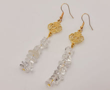 Load image into Gallery viewer, Handmade Clear Quartz  Natural Drop Earrings , Crystal  Earrings
