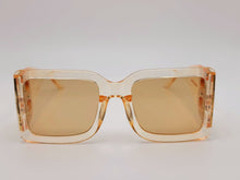 Load image into Gallery viewer, Fashion Big Rectangle Unisex Luxury Sunglasses Vintage Punk Oversized Gold Tea
