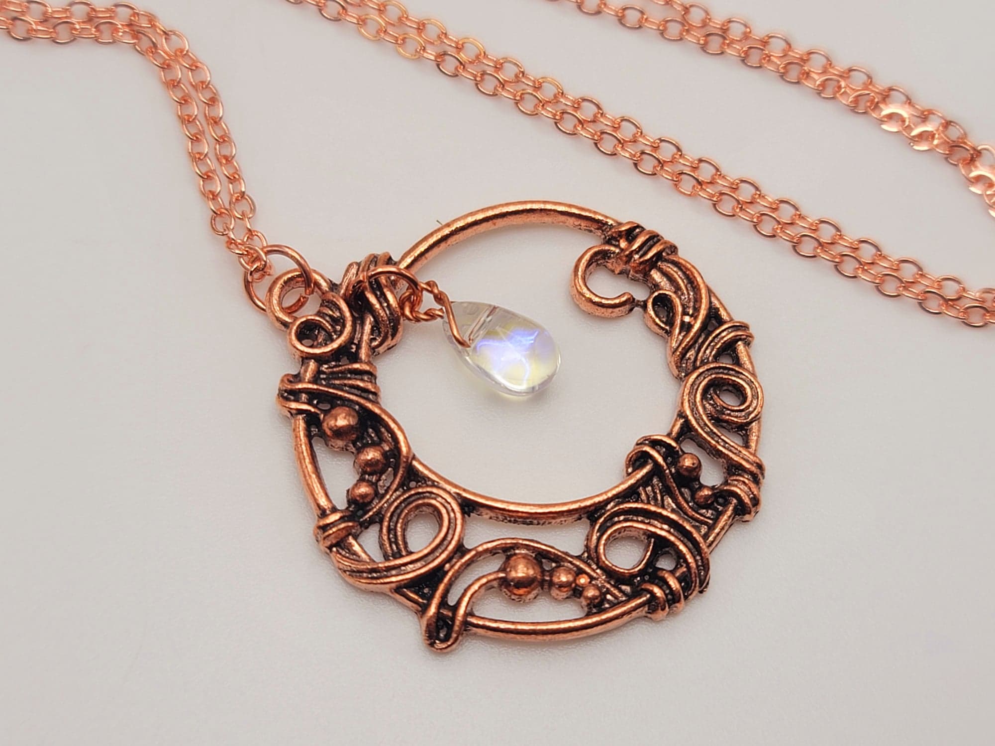 Wire Wrapped Necklace (Rose Quartz, Clear Quartz, Tigers Eye, Amethyst –  mainlinecrystals
