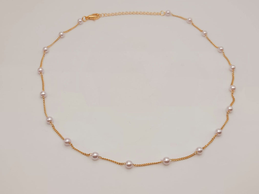 Pearl heart Choker Necklace  Trendy Pearl necklace