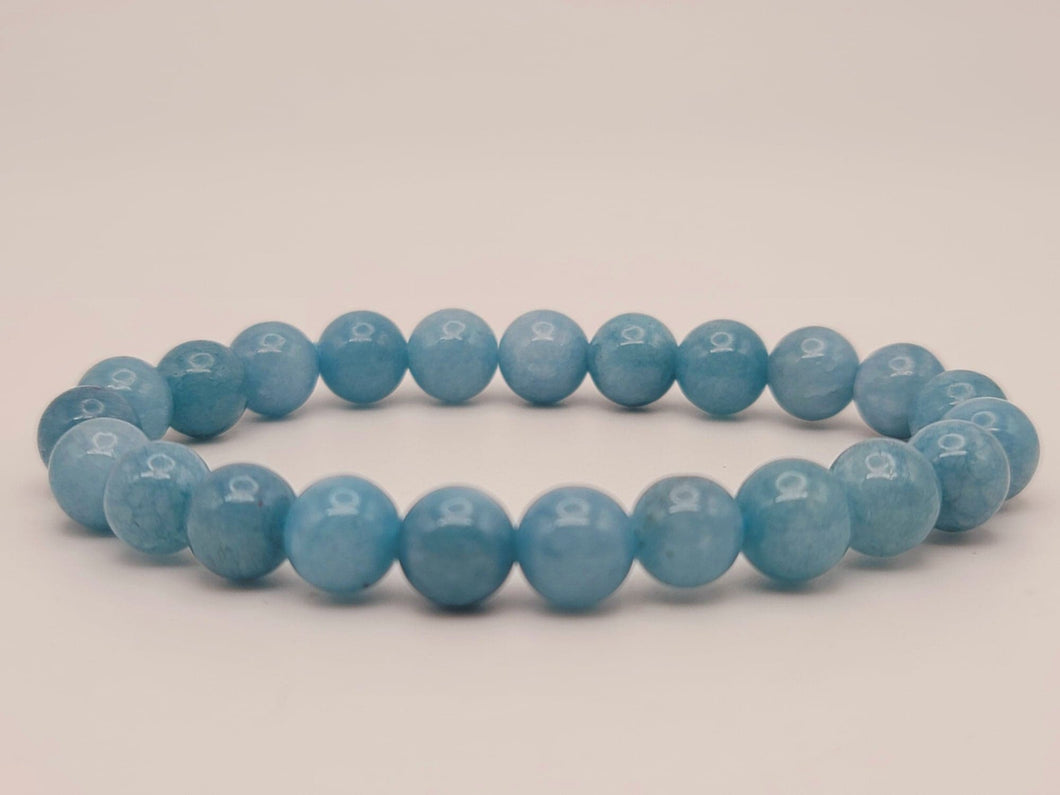 Blue Chalcedony Bracelet Powerful Bracelet 8mm Healing Energy Crystal