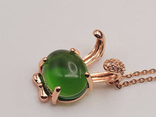 Load image into Gallery viewer, Jade Natural Bunny Necklace Gold Tone Necklace- Good Luck•Fortune (Powerful Necklace)
