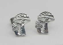 Load image into Gallery viewer, Handmade Small Natural Mini Mushroom Stud Earrings , Cute Earrings
