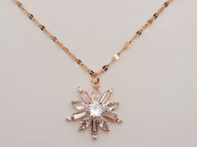 Load image into Gallery viewer, Gorgeous Sunflower Dainty Necklace - gift for her  Rose Gold Tone
