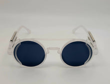 Load image into Gallery viewer, Steampunk Goggles Glasses Round Sunglasses Emo Retro Vintage White
