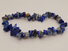 Load image into Gallery viewer, Lapis Lazuli Chip Bracelet Handmade Genuine Crystal Stretch  Bracelet
