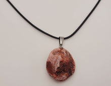 Load image into Gallery viewer, Crystal Necklace Silver Leather Carnelian Irregular Stone Healing Crystal Necklace
