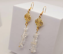 Load image into Gallery viewer, Handmade Clear Quartz  Natural Drop Earrings , Crystal  Earrings
