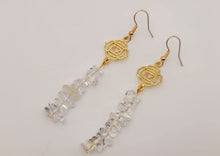 Load image into Gallery viewer, Handmade Clear Quartz  Natural Drop Earrings , Crystal  Earrings
