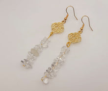 Load image into Gallery viewer, Handmade Clear Quartz  Natural Drop Earrings , Crystal  Earrings
