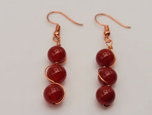 Load image into Gallery viewer, Handmade Carnelian Natural Drop Earrings , Stone Earrings
