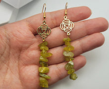 Load image into Gallery viewer, Handmade Dream Prehnite Natural Drop Earrings , Crystal  Earrings
