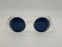 Load image into Gallery viewer, Steampunk Goggles Glasses Round Sunglasses Emo Retro Vintage White
