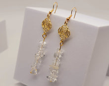 Load image into Gallery viewer, Handmade Clear Quartz  Natural Drop Earrings , Crystal  Earrings
