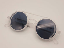 Load image into Gallery viewer, Steampunk Goggles Glasses Round Sunglasses Emo Retro Vintage White
