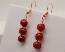 Load image into Gallery viewer, Handmade Carnelian Natural Drop Earrings , Stone Earrings
