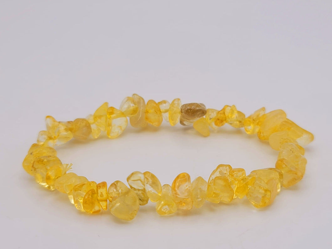 Citrine Bracelet Handmade Genuine Crystal Stretch  Bracelet