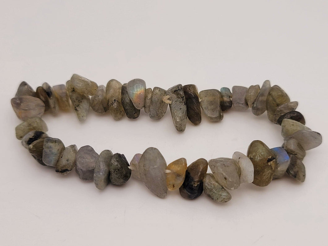 labradorite Bracelet Handmade Genuine Crystal Stretch  Bracelet