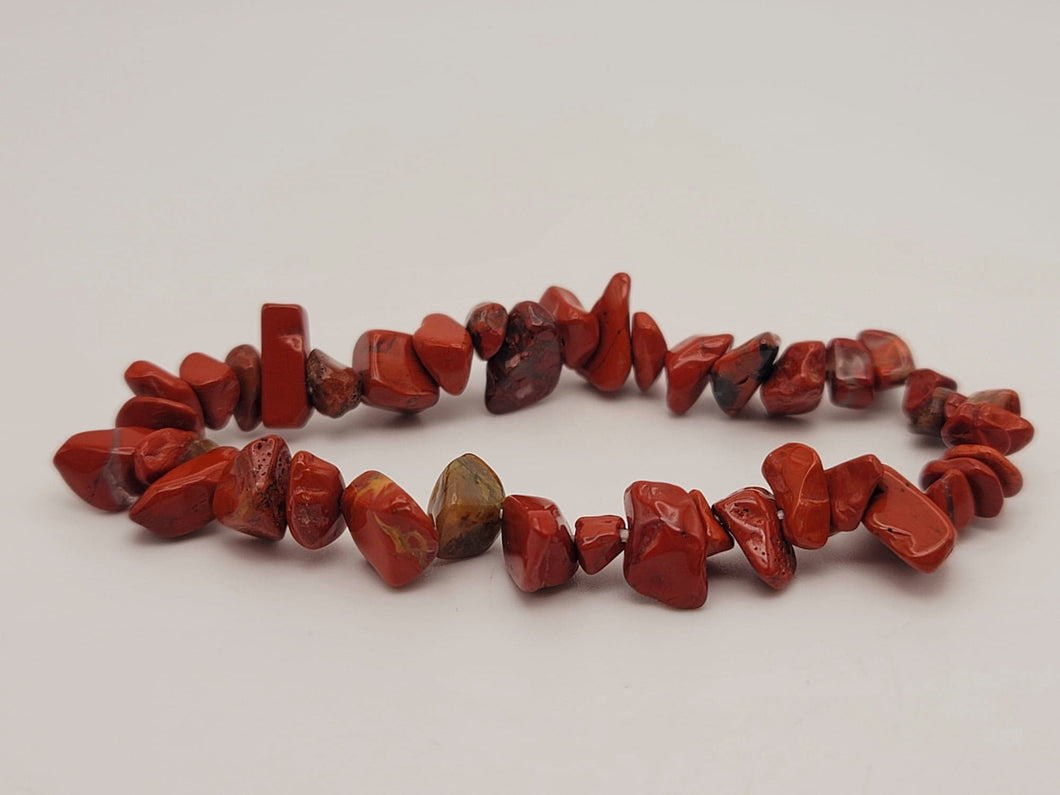 Red Jasper Natural Healing Bracelet Chip Bracelet Natural Bracelet