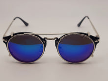Load image into Gallery viewer, Steampunk Goggles Glasses Round Sunglasses Emo Retro Vintage Colorful Blue
