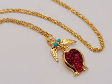 Load image into Gallery viewer, Gorgeous Rose Necklace, Flower Charm, Pendant with Crystal
