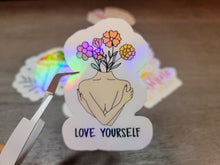 Load image into Gallery viewer, Love YourSelf Body sticker Holographic Vinyl Sticker
