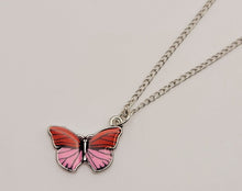 Load image into Gallery viewer, Butterfly Necklace - Trendy Butterfly necklace Silver tone
