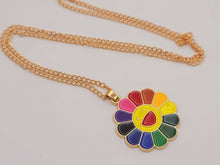 Load image into Gallery viewer, Aesthetic Handmade Smiley rainbow flower Necklace Cute Trendy
