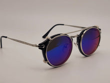 Load image into Gallery viewer, Steampunk Goggles Glasses Round Sunglasses Emo Retro Vintage Colorful Blue
