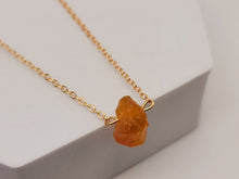 Load image into Gallery viewer, Raw Crystal Necklace, Carnelian Rough Stone Necklace, Amethyst Necklace,
