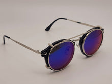 Load image into Gallery viewer, Steampunk Goggles Glasses Round Sunglasses Emo Retro Vintage Colorful Blue

