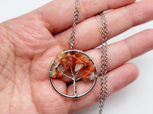 Load image into Gallery viewer, Tree Of Life Carnelian necklace / Tree necklace / Manifestation necklace Carnelian

