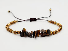 Load image into Gallery viewer, Tiger&#39;s Eye Adjustable robe bracelet Natural Genuine Tiger Eye Lucky Gemstone
