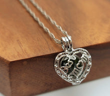 Load image into Gallery viewer, 100% Genuine Natural Moldavite Dove Locker Necklace  Best Mom
