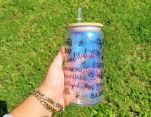 Load image into Gallery viewer, Glitter Shinny 16 OZ Daily Affirmations Glass Can Motivation
