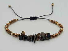 Load image into Gallery viewer, Tiger&#39;s Eye Adjustable robe bracelet Natural Genuine Tiger Eye Lucky Gemstone
